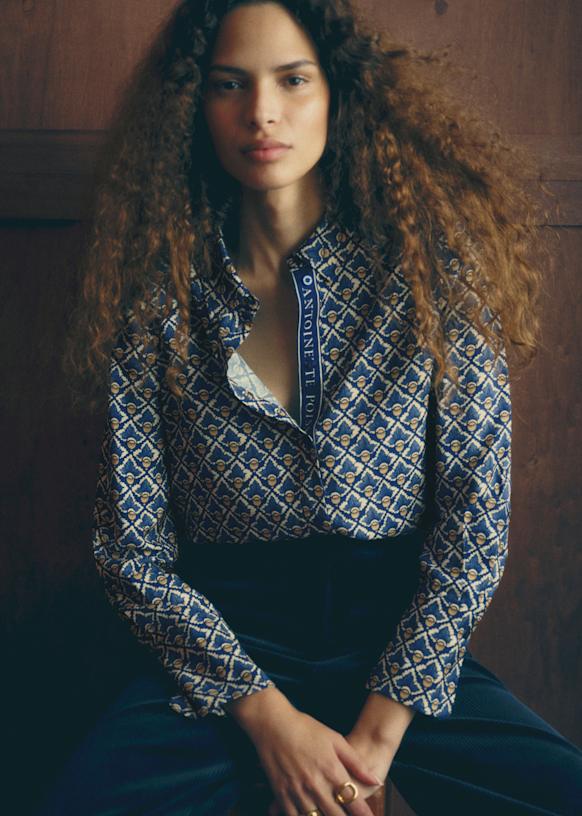 Sézane Ann Shirt Annie シャツ - Sézane x Antoinette Poisson - ルー ヘーゼルナッツ