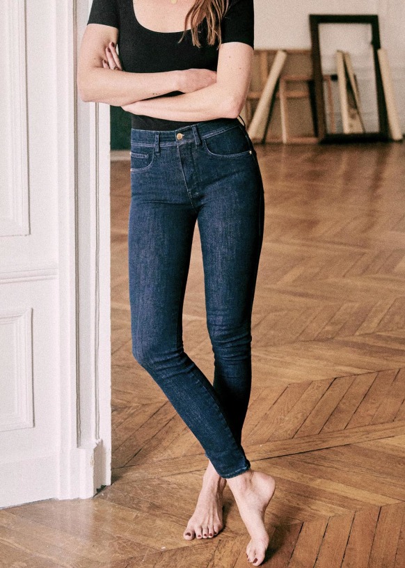 slim indigo jeans