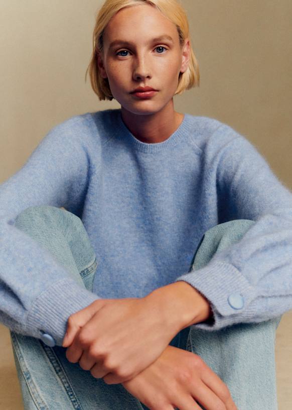 Light Beige Cotton And Silk Jumper main image 1