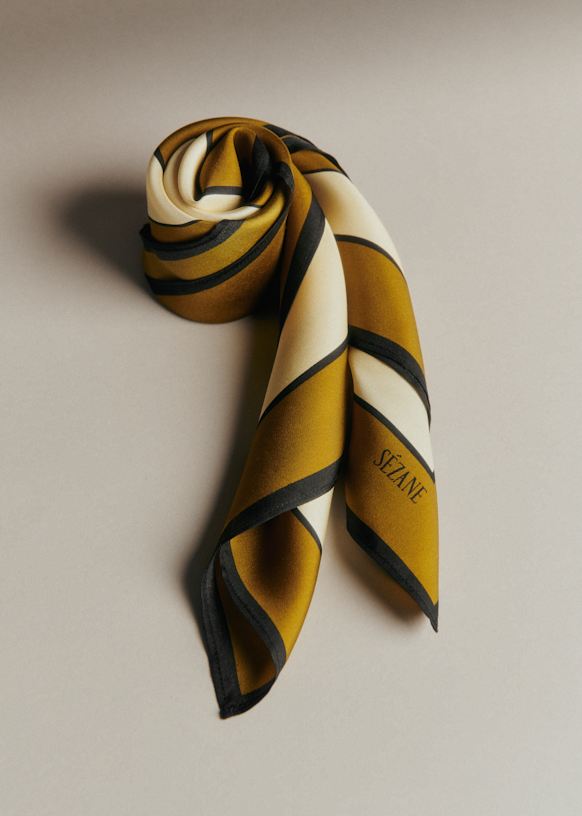 Cléo Scarf - Chocolate Quartet - Silk - Sézane