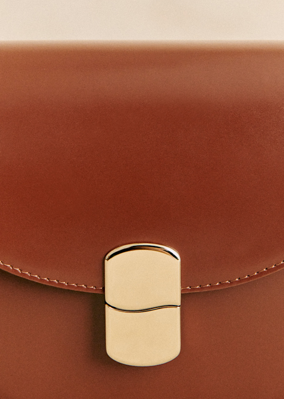 Claude フラップバッグ - チョコクロコ - クロコダイルエンボス加工