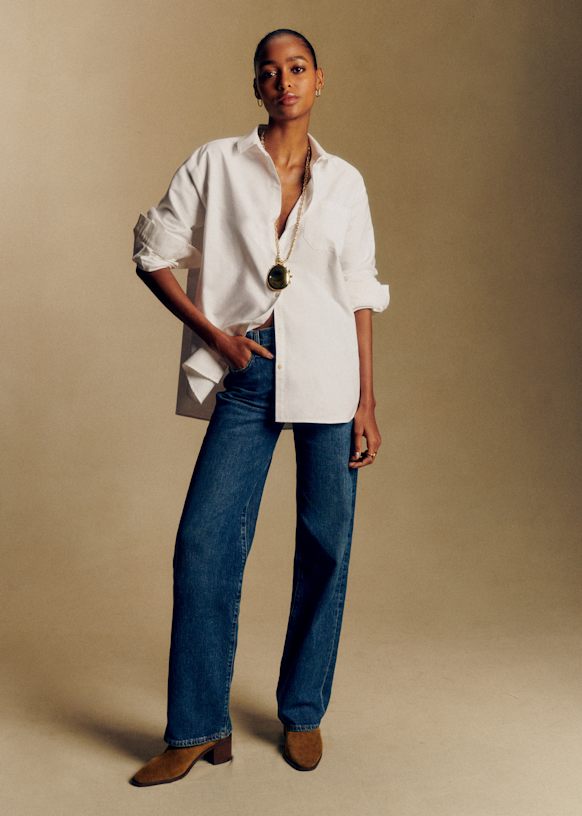 Max Shirt - Casual White - Organic Cotton - Sézane