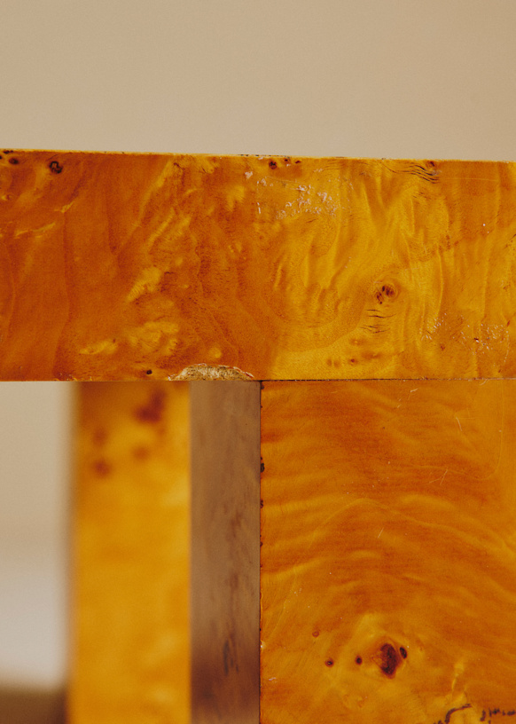 Table basse in loupe d'orme