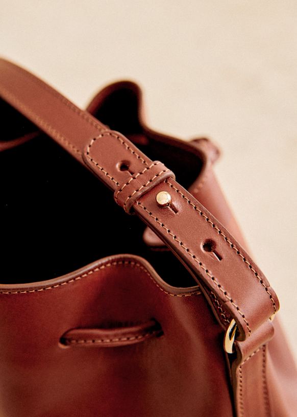 Farrow Mini Bag - Chocolate Croco Print - Bovine leather