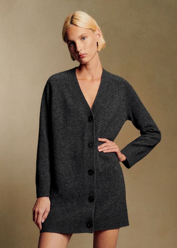 Robe Quitterie - Gris Anthracite - Laine de Yack - Sézane