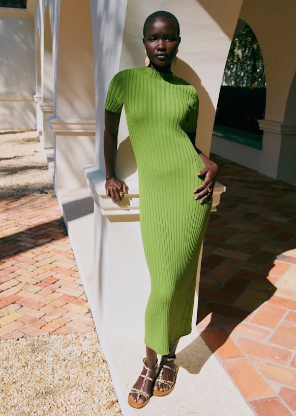 Suzanna Dress - Burgundy - Organic Cotton - Sézane