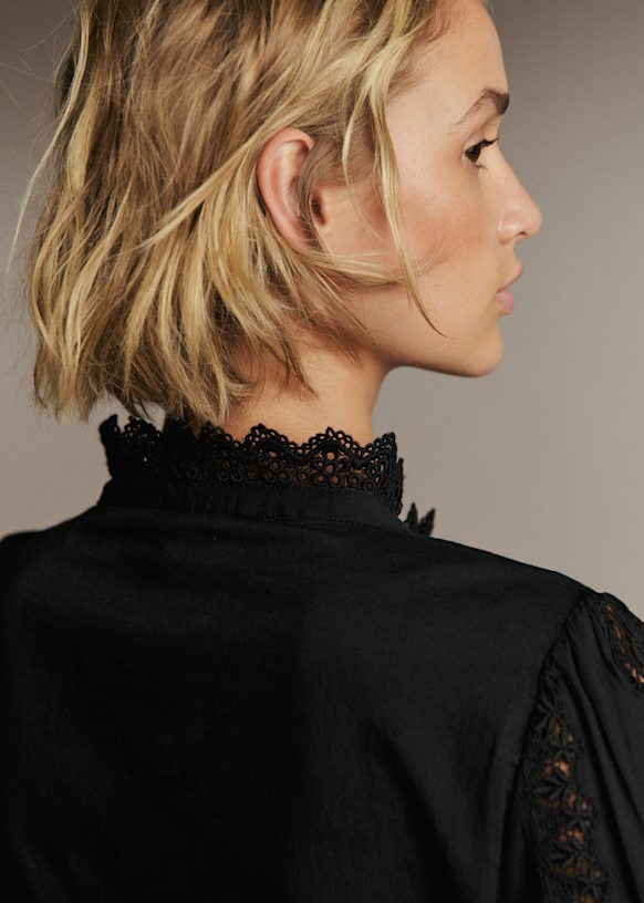 Rym Shirt - Black - Cotton - Sézane