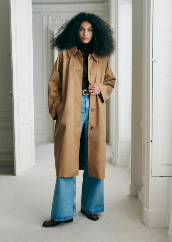 Sézane CLYDE コート Clyde Coat - Navy - Recycled wool - Sézane