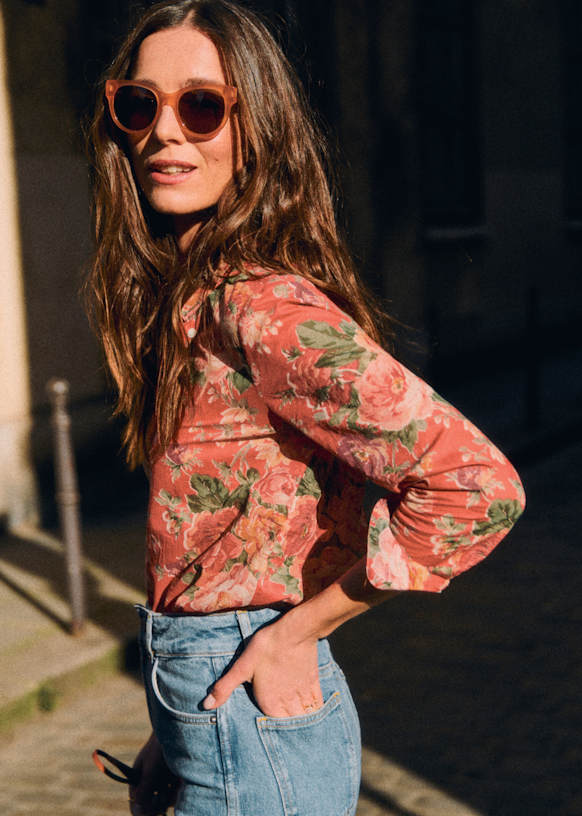 Sezane セザンヌ Pierro シャツ　38サイズ　M シルク100% Pierro Shirt - Multicoloured - Sézane