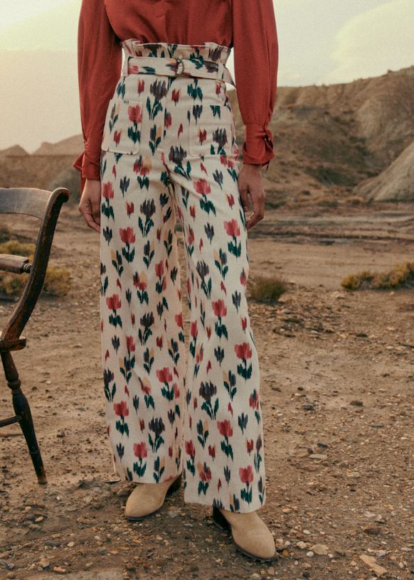 Marty Trousers - Daliana Print - Organic Cotton - Sézane