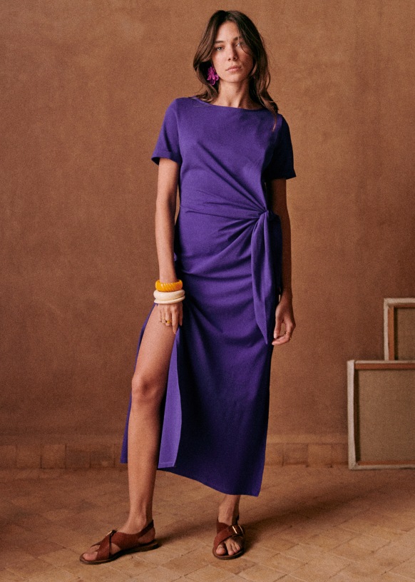 Pippa Dress - Ultra Violet - Organic Cotton - Sézane