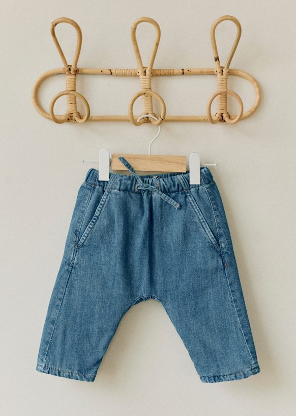 Gus Trousers Light Denim Organic cotton organic textile Sézane