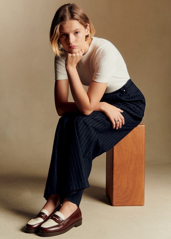 SÉZANE ローファー ダークブラウン 39 SEZANE(セザンヌ) ローファー・オックスフォード(レディース