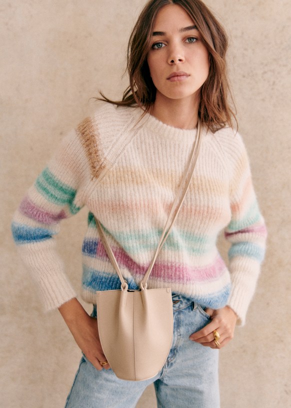 美品　Sezane ROMIEバッグ スムースサンドストーン Romie Bag - Smooth Sandstone - Sézane