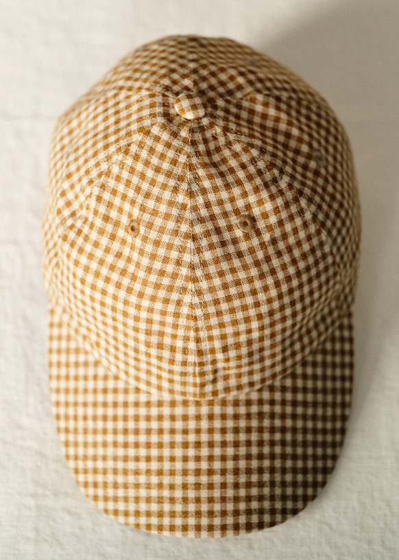 ◆EMIS◆ GINGHAM CHECK BALL CAPBEIGE m1037_1477942 GINGHAM CHECK BALL CAP-BEIGE - EMIS