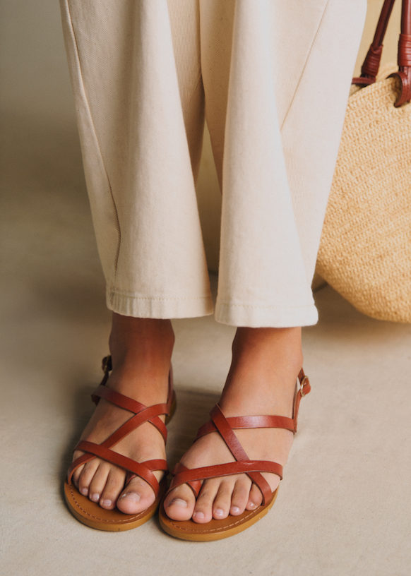 Adeline Low Sandals - Natural Heritage Leather - Vegetable-tanned