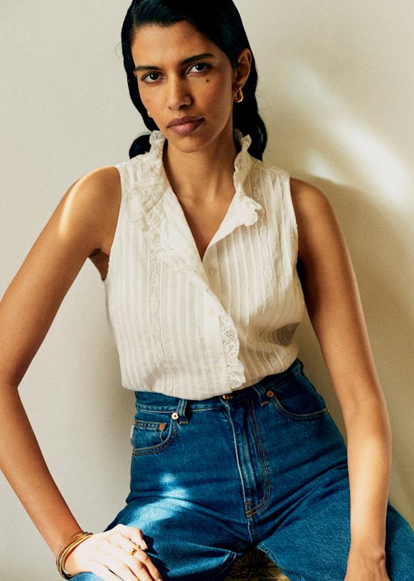 Chemise Celinda - Broderie Unie Ecru