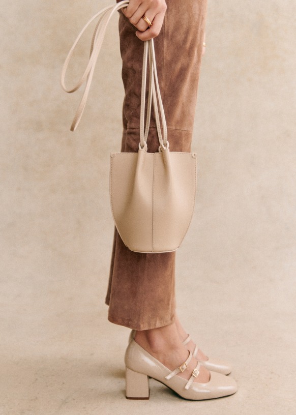 Nano Romie Bag - Smooth Sandstone - Smooth cowhide leather - Sézane