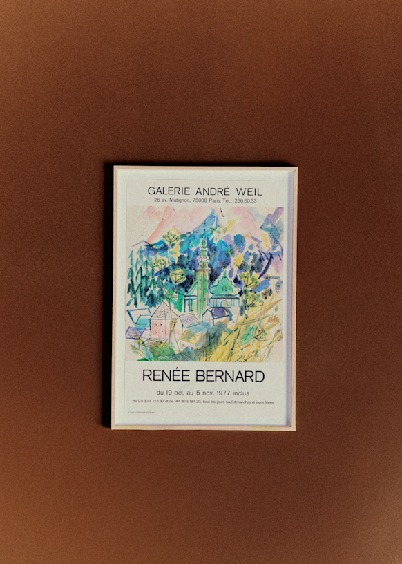 Affiche Galerie André Weil, Renée Bernard, 1977