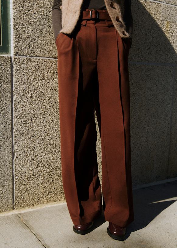 ZEONE Pant - Chocolate - Recycled polyester - Sézane