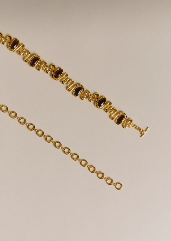 Esmée Belt - Golden Brown - Majority recycled brass - Sézane display picture 3