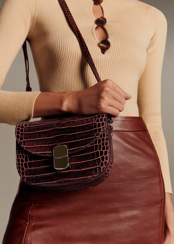 Claude Bag - Glossy Black - Bovine leather - Sézane