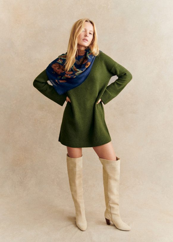 Colette Thigh High Boots - Black - Bovine leather - Sézane