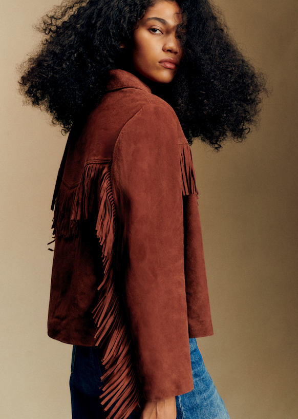 Yuma Jacket - Brown - Goat leather - Sézane