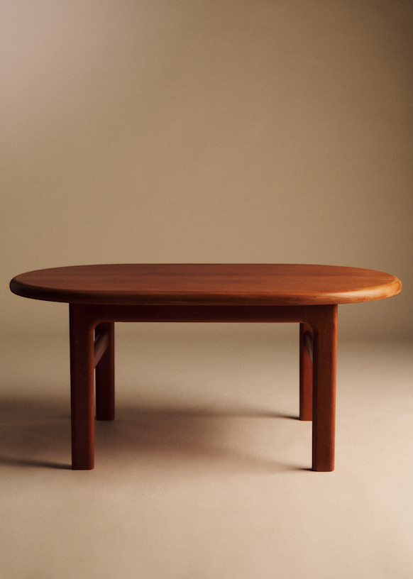 Table basse in teck années 1960