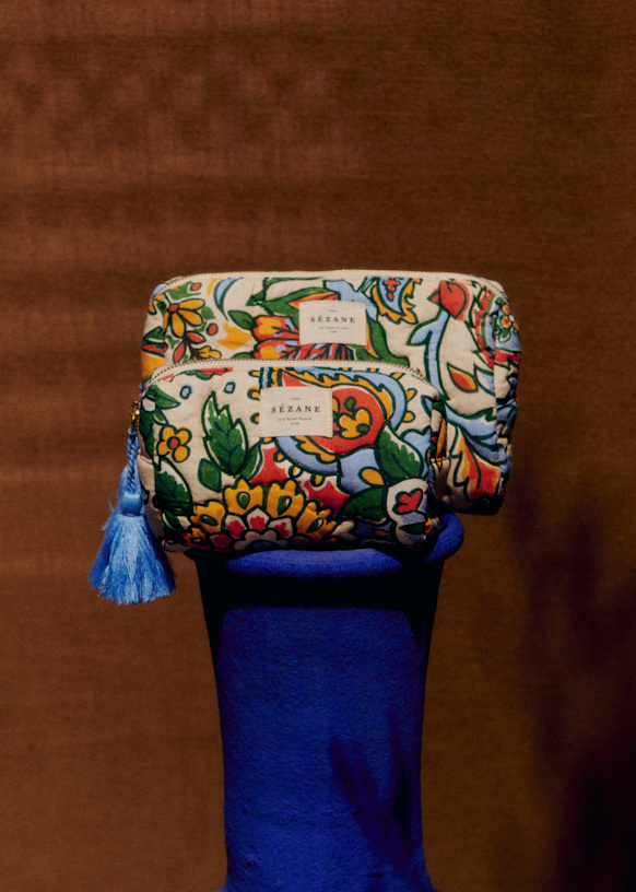 Toiletry Bag - Riola Print - GRS-certified recycled cotton - Sézane