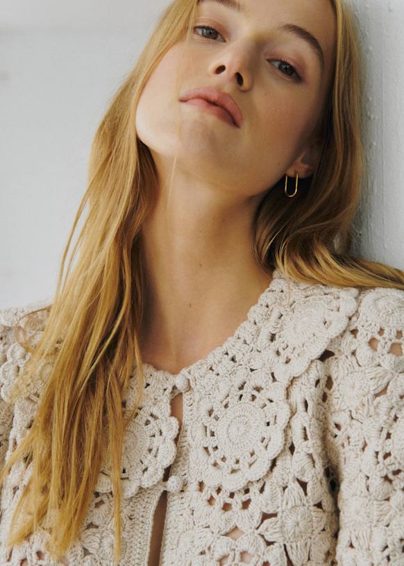 Sezane Tessセーター (エクリュ) アイボリー セーター【最終値下げ】 Tess Jumper - Ecru - Merino Wool - Sézane