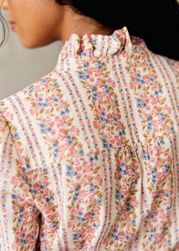 フランス SEZANE(セザンヌ) 花柄 シャツ・ブラウス パリ タグ