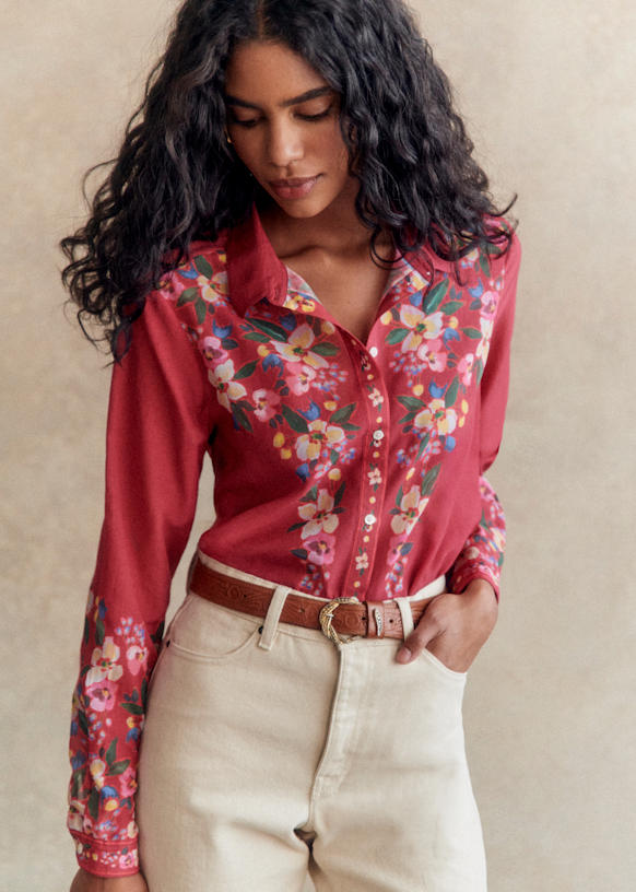 Blouse Pierro - Sézane x Aimie - Roze tederheid - Biologisch