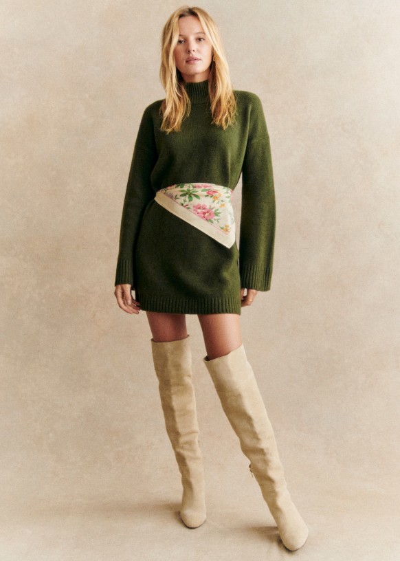 Paulie Dress Perfect Green Yak Sezane