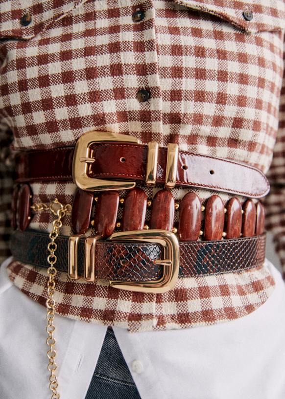 Sézane Octavie Belt Octavie Belt - Mahogany - Resin - Sézane main image 4