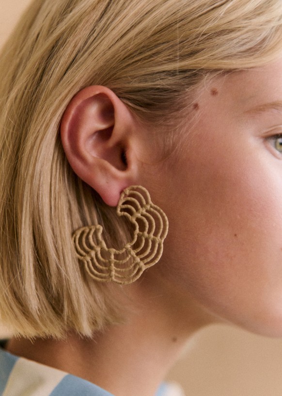 ー品販売  Hoops Tao - Sézane - Raffia - Natural アクセサリー