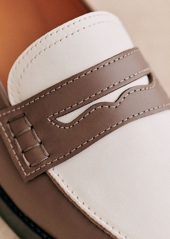 Andrea Loafers - Dark taupe multicoloured - Bovine leather