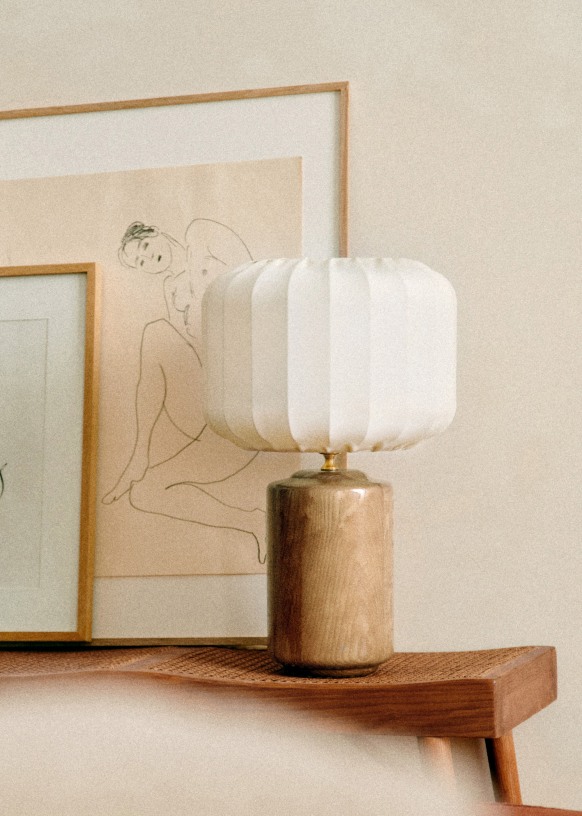 Mezzo Table lamp Wood Mezzo Lamp Shade Ecru Wood Sezane