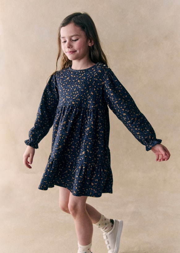 Navy leopard dress shop