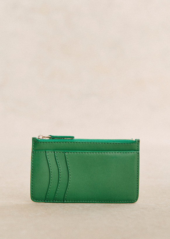 Alfred Large Card Holder - Camel Croco Print - Bovine