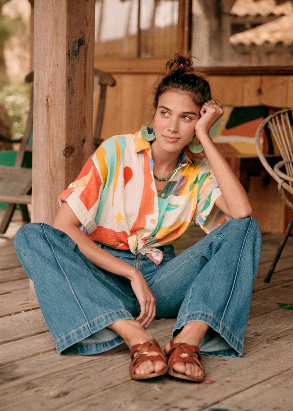 Laurine Shirt - Sézane x G.Kero - Many people - Cotton - Sézane