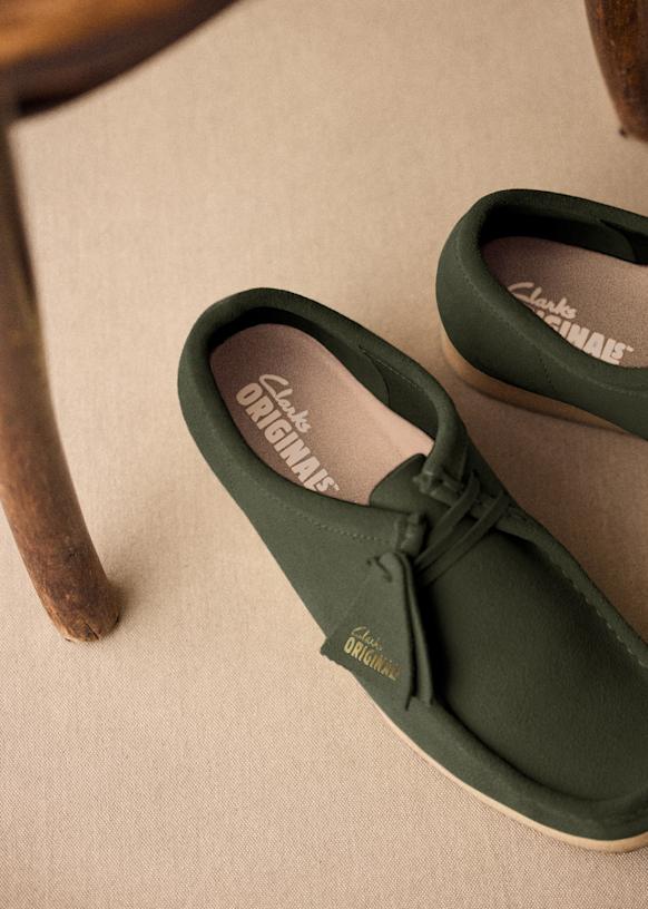 Clarks Wallabee Loafers Green Leather Octobre Editions