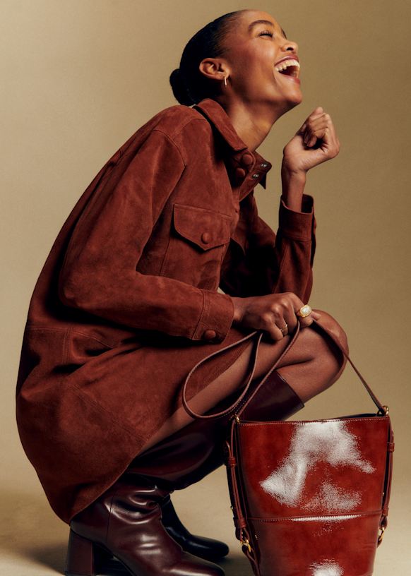 Mathilde Dress. - Brown - Goat leather - Szane Mathilde Dress. - Brown - Goat leather - Szane