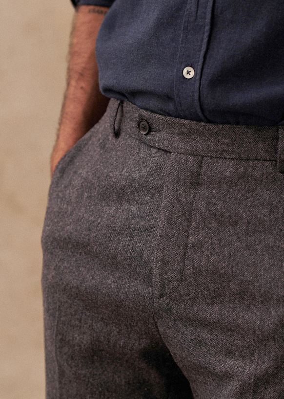 商品画像：Carl Trousers - Anthracite Tweed - Wool - Octobre Éditions 2