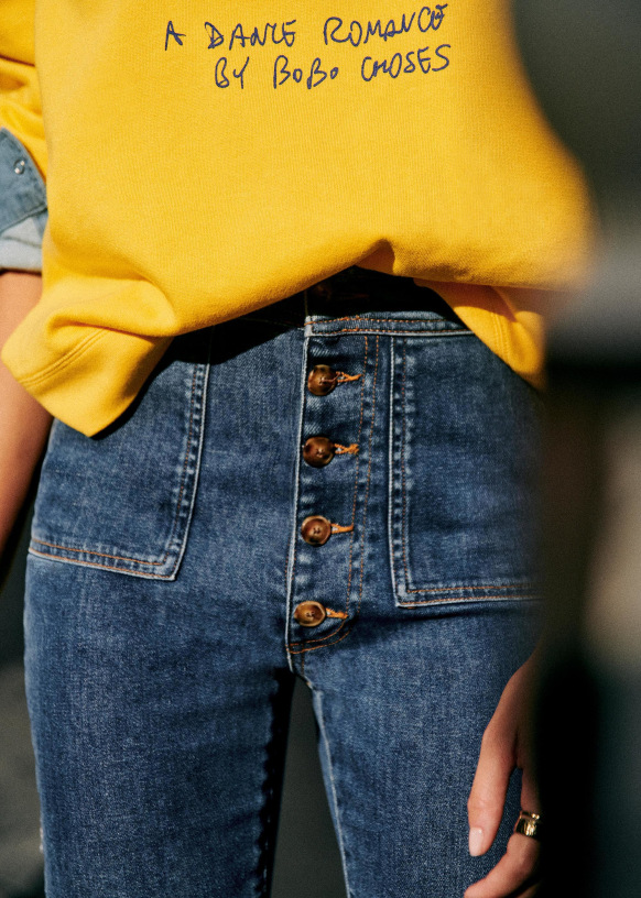 Tommy Trousers - Denim - Cotton - Sézane