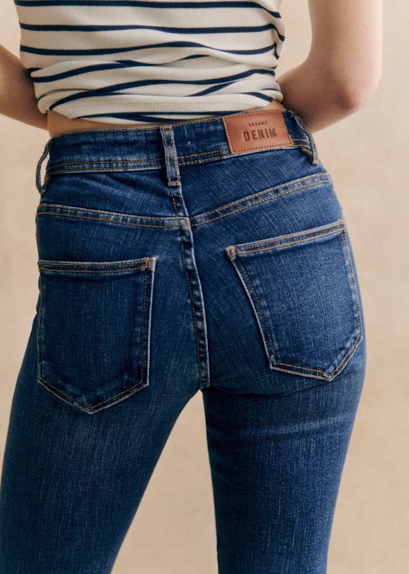 Sezane Denim Le Slim Parfait Jeans Blue denim Skinny size 25 TALL