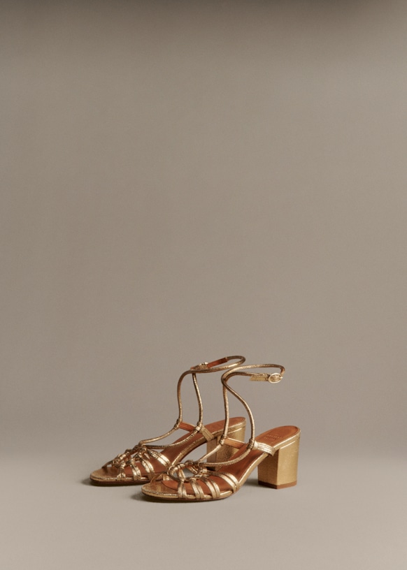 Gloria Sandals - Smooth Gold - Goat Leather - Sézane