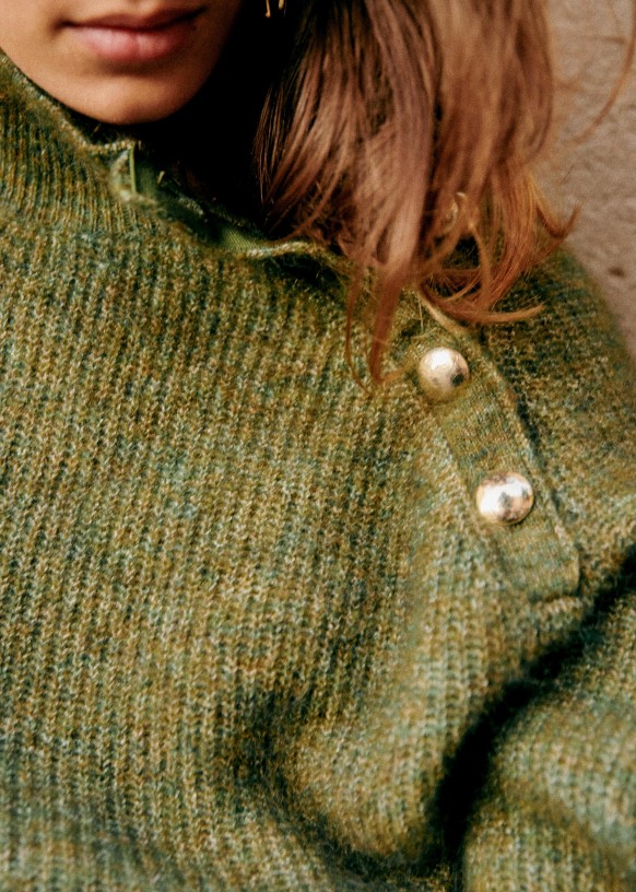 Trudy セーター - メランジグレー - スーパーキッドモヘア - Sézane