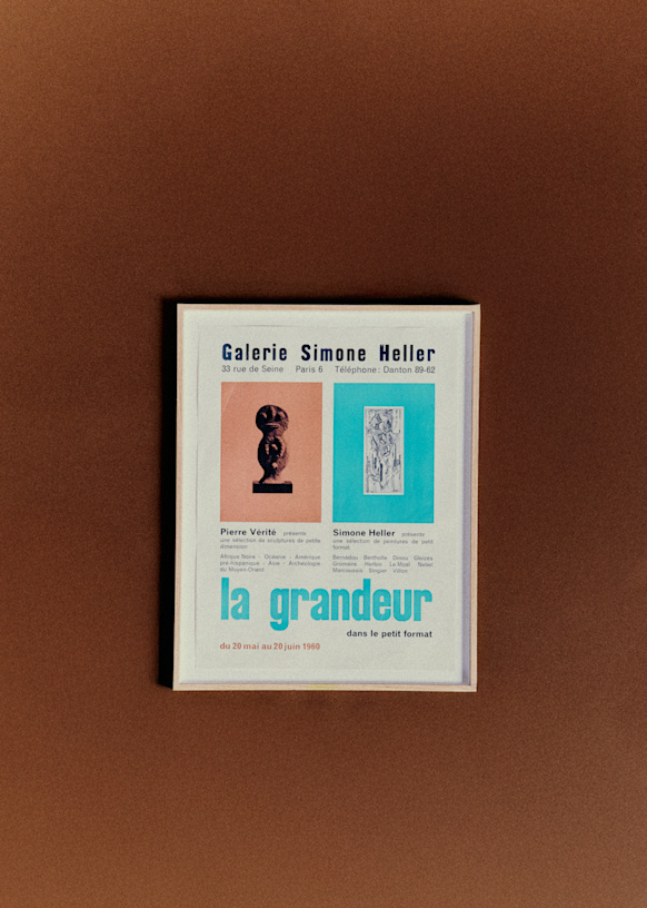 Affiche Galerie Simone Heller, The grandeur in the small format, 1960