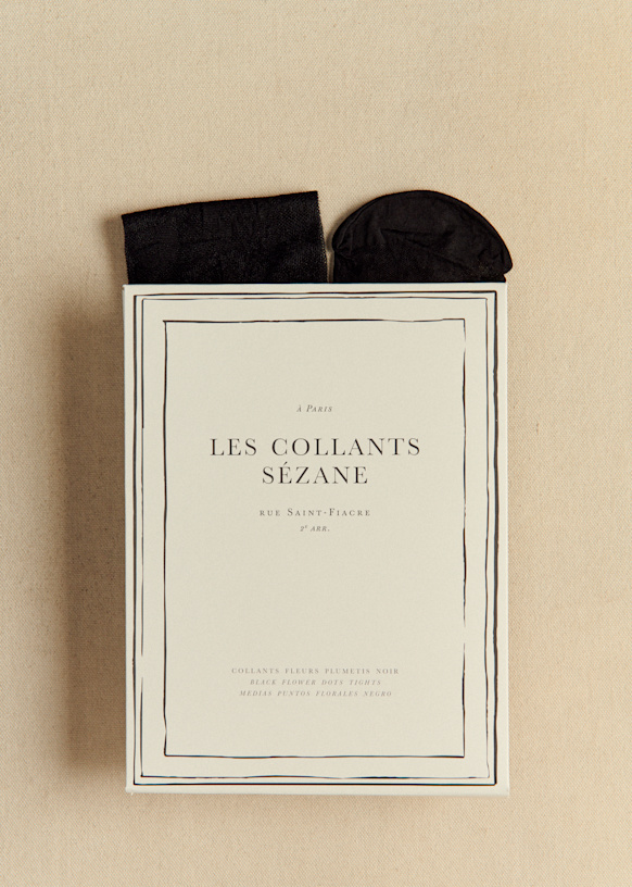 花柄プリュメティタイツ - 黒 - ポリアミド - Sézane